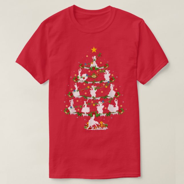 Flamenco Dance Lover Xmas Lighting Flamenco Christ T-Shirt (Design Front)