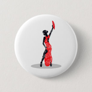 Flamenco Dancer 6 Cm Round Badge