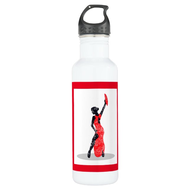 Flamenco Dancer 710 Ml Water Bottle (Front)