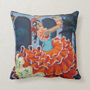 Flamenco Dancer American Mojo Pillow/Cushion Cushion