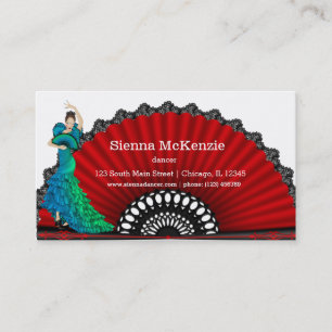 Flamenco dancer business card