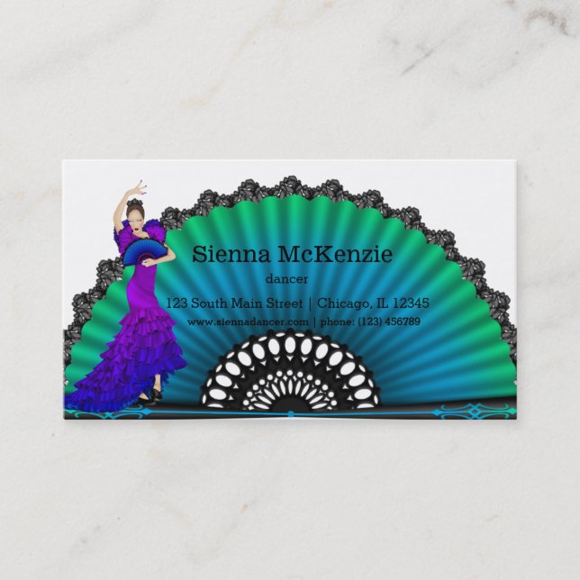 Flamenco dancer business card (Front)