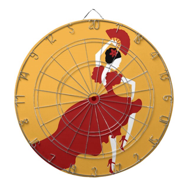 Flamenco Dancer Dartboard (Front)