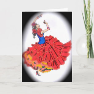 Flamenco Dancer Greeting Card