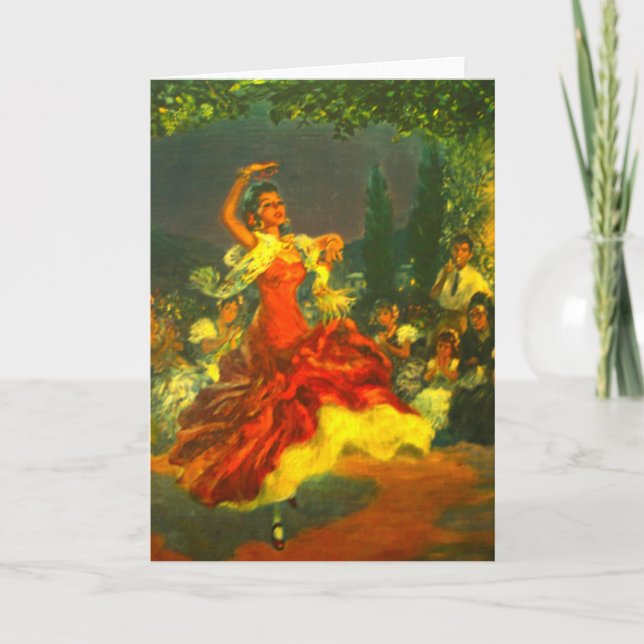 Flamenco Dancer Greeting Card (Front)