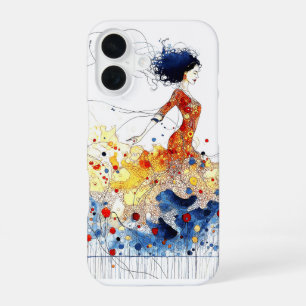 Flamenco Dancer in Flowing Multicolored Motion #1 iPhone 16 Case
