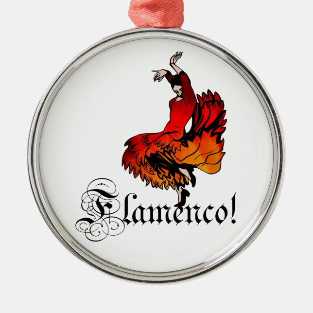 Flamenco Dancer Metal Tree Decoration (Front)