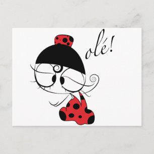 Flamenco dancer ole! postcard