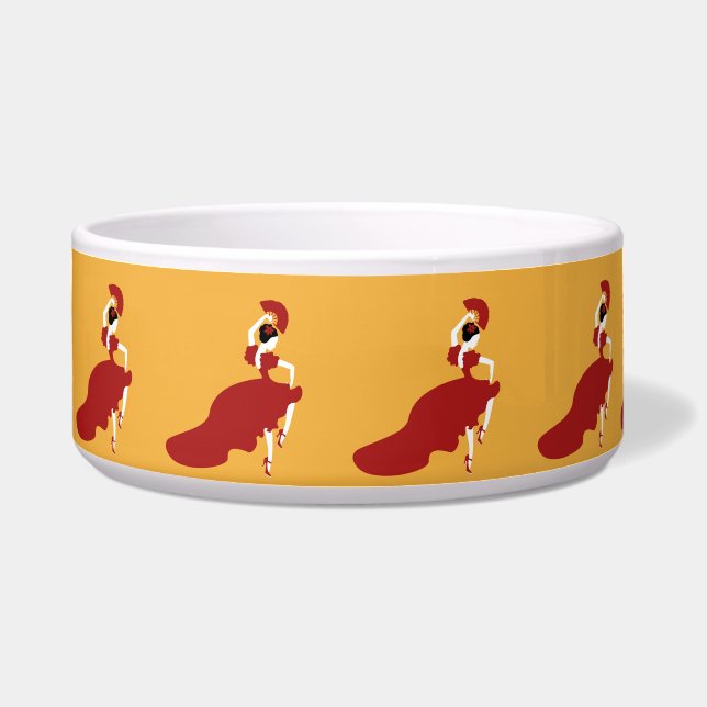 Flamenco Dancer Pet Bowl  (Front)