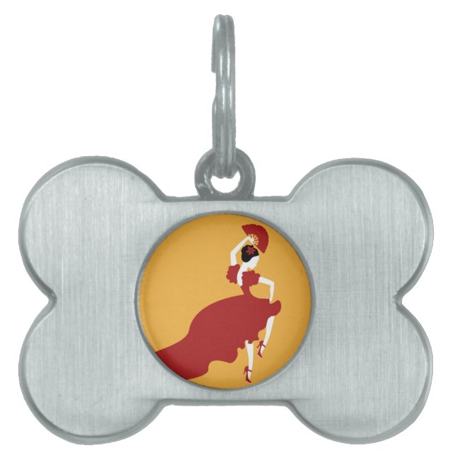 Flamenco Dancer Pet ID Tag (Front)