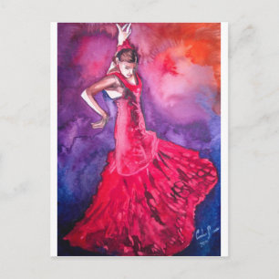 FLAMENCO DANCER POSTCARD