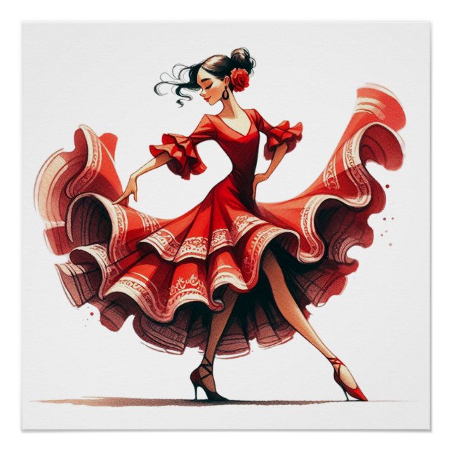 Flamenco Dancer Poster (Front)