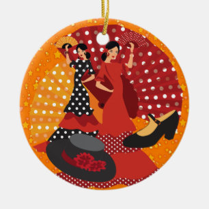 Flamenco Dancer - SRF Ceramic Tree Decoration