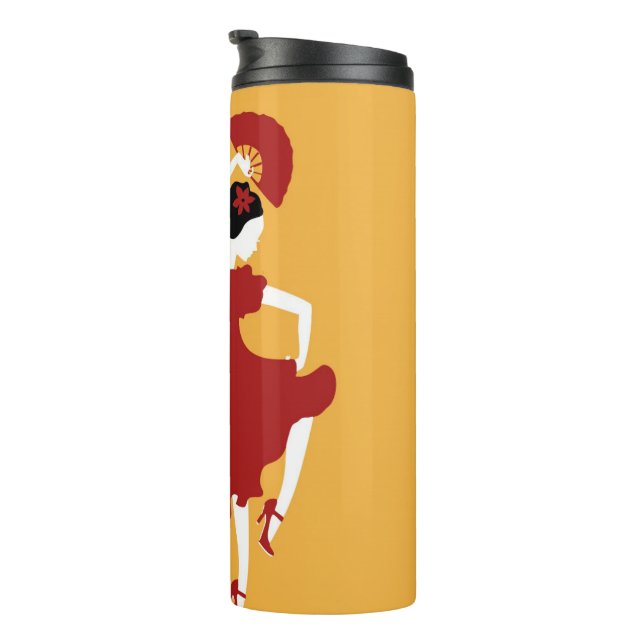 Flamenco Dancer Thermal Tumbler (Rotated Right)