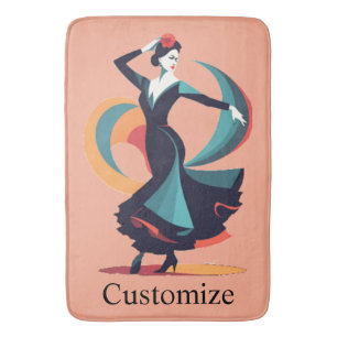 Flamenco Dancer Thunder_Cove Bath Mat
