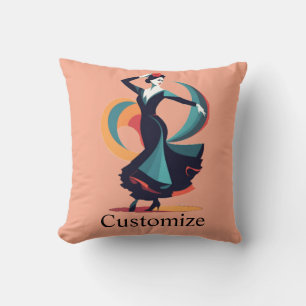 Flamenco Dancer Thunder_Cove Cushion