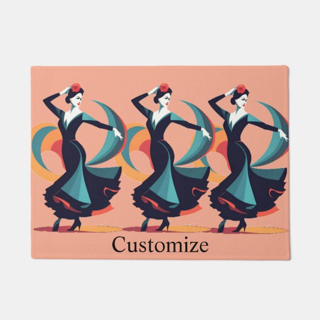Flamenco Dancer Thunder_Cove Doormat (Front)