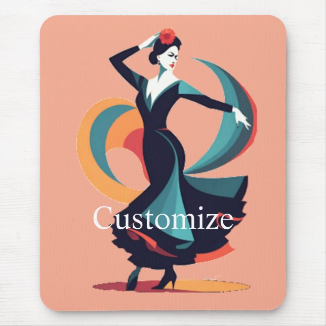Flamenco Dancer Thunder_Cove Mouse Mat (Front)