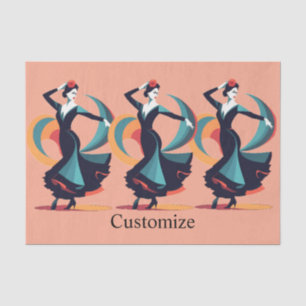 Flamenco Dancer Thunder_Cove Tissue Paper