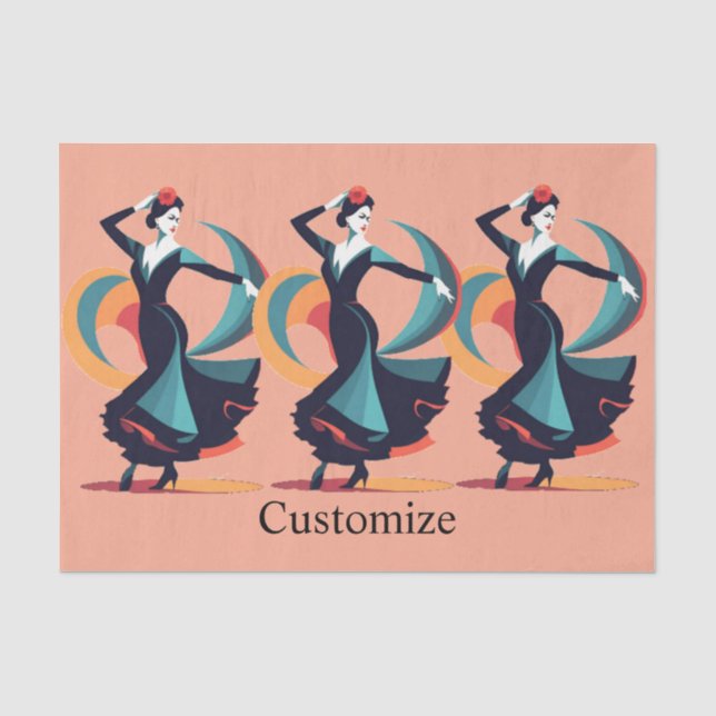 Flamenco Dancer Thunder_Cove Tissue Paper (Front)