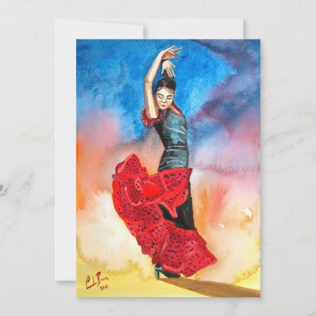 FLAMENCO DANCER watercolour (Front)