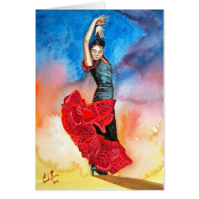 FLAMENCO DANCER watercolour (Front)