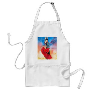 FLAMENCO DANCER watercolour Standard Apron