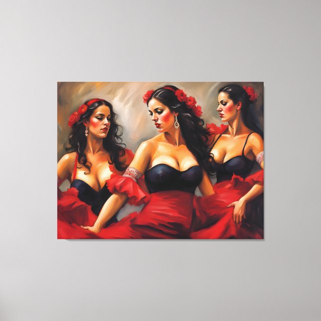 Flamenco Dancers  Canvas Print (Front)