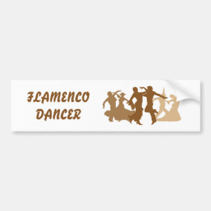 Flamenco Dancers Illustration Bumper Sticker