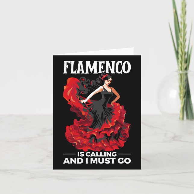 Flamenco Dancing Spanish Dancer Spain Flamenco Dan Card (Front)