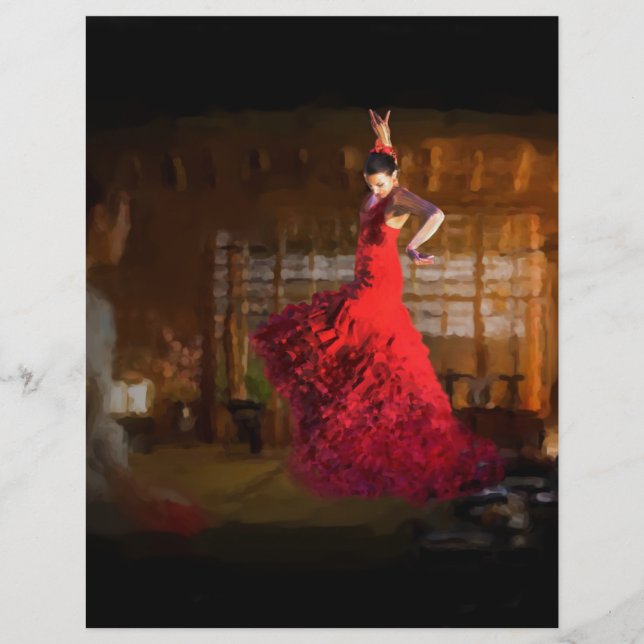 Flamenco fire lights a tea house in Tokyo, Japan Customized Letterhead (Front)