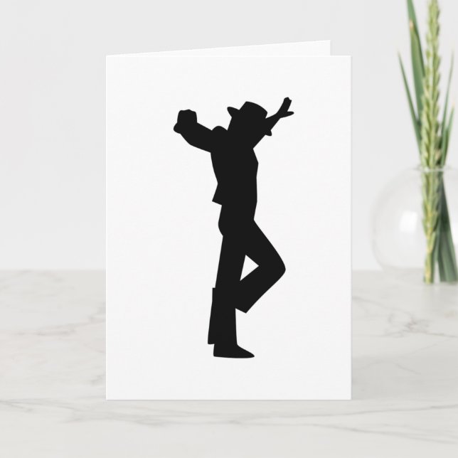 Flamenco Male Dancer Black Card (Front)