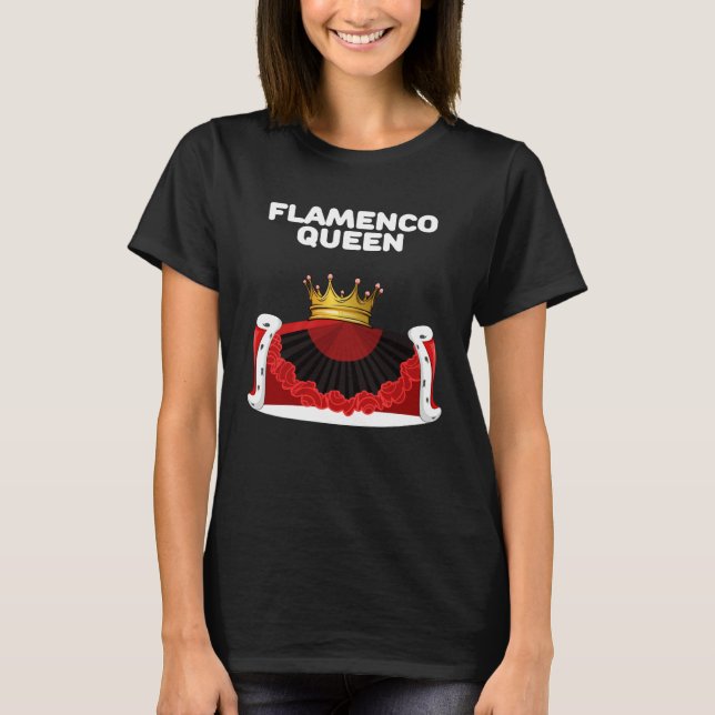 Flamenco Queen Girls Flamenco  Womens Flamenco T-Shirt (Front)