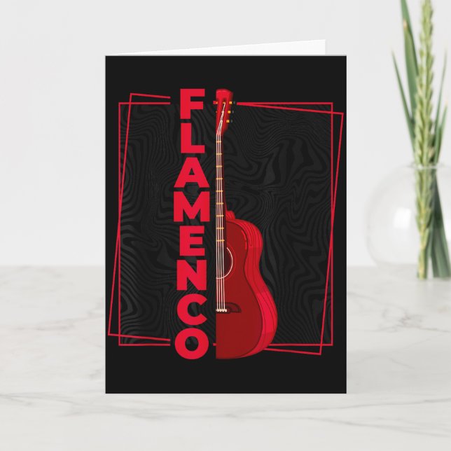 Flamenco _ Spanish Dance Guitar _ Spain Flamenco  Card (Front)