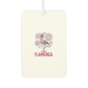Flamerica Flamingo Patriotic Vintage Shirt Design_ Car Air Freshener