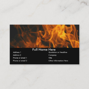 Flames and FIre Business Card