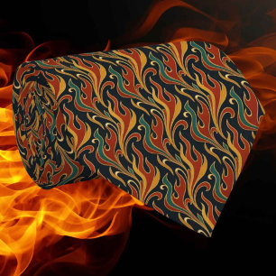 Flames Art Nouveau Hot Rod Tie