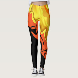 Flames at Night Leggings