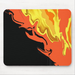 Flames at Night Mouse Mat