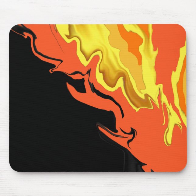 Flames at Night Mouse Mat (Front)