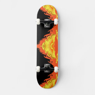 Flames at Night Skateboard