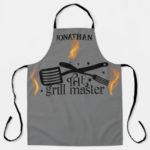 Flames BBQ The Grill Master Chef Cook Grilling Apron