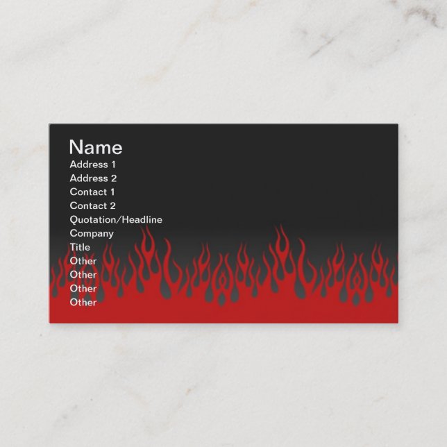Flames Business Card (Front)