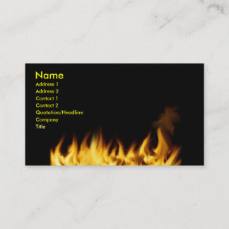 Flames business card