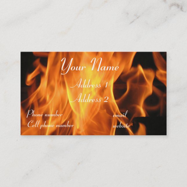Flames Business Card (Front)