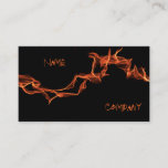 Flames Custom Personalised Business Card<br><div class="desc">A cool abstract design,  resembling flames,  in orange,  yellow and black.  Design is displayed on back along with customisable text.  This is an original design created at http://weavesilk.com/,  which is part of Creative Commons.</div>