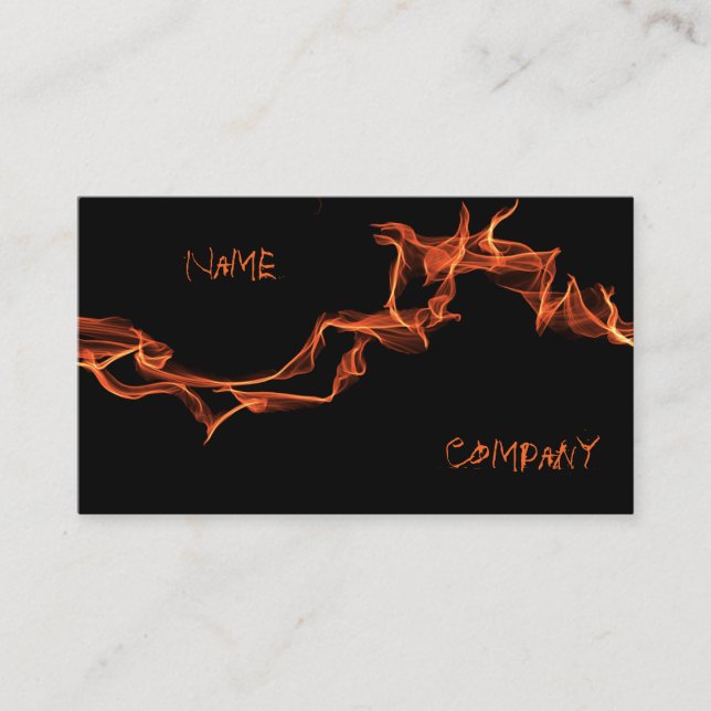 Flames Custom Personalised Business Card (Front)
