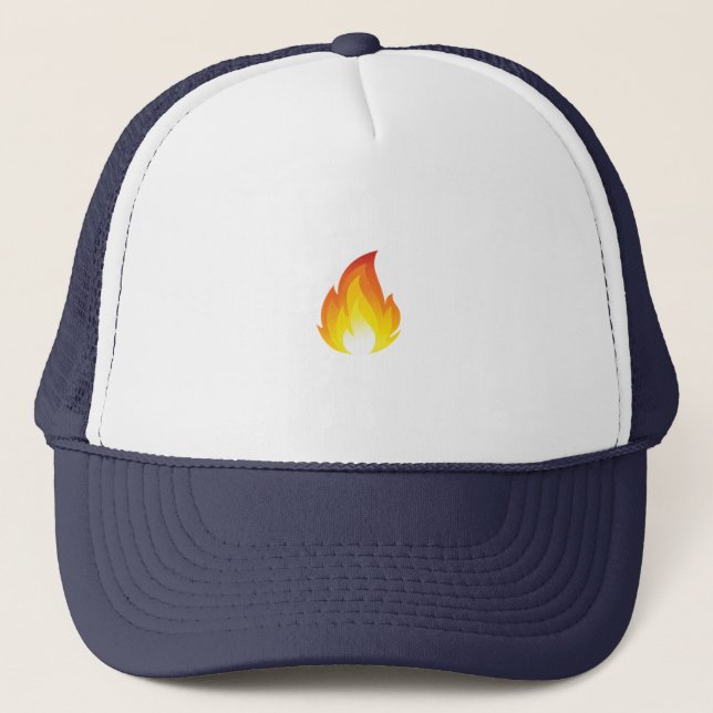 Flames Emoji Trucker Hat (Front)