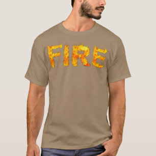 Flames Fire Typography Graphic Novelty Popular Sla T-Shirt
