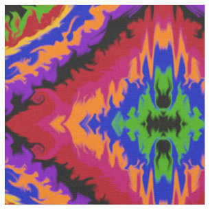 Flames in the Abstract Colours Fabric